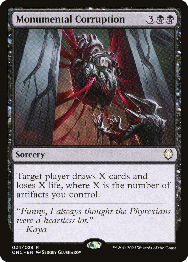 {R} Monumental Corruption [Phyrexia: All Will Be One Commander][ONC 024]