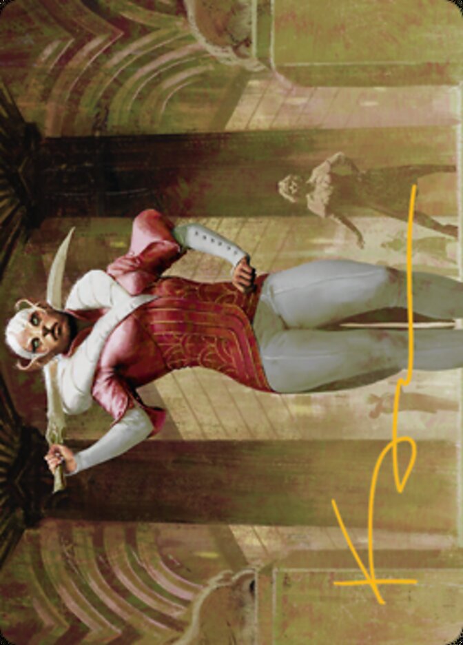 {A} Mage's Attendant Art Card (Gold-Stamped Signature) [Streets of New Capenna Art Series][GS ASNC 005]