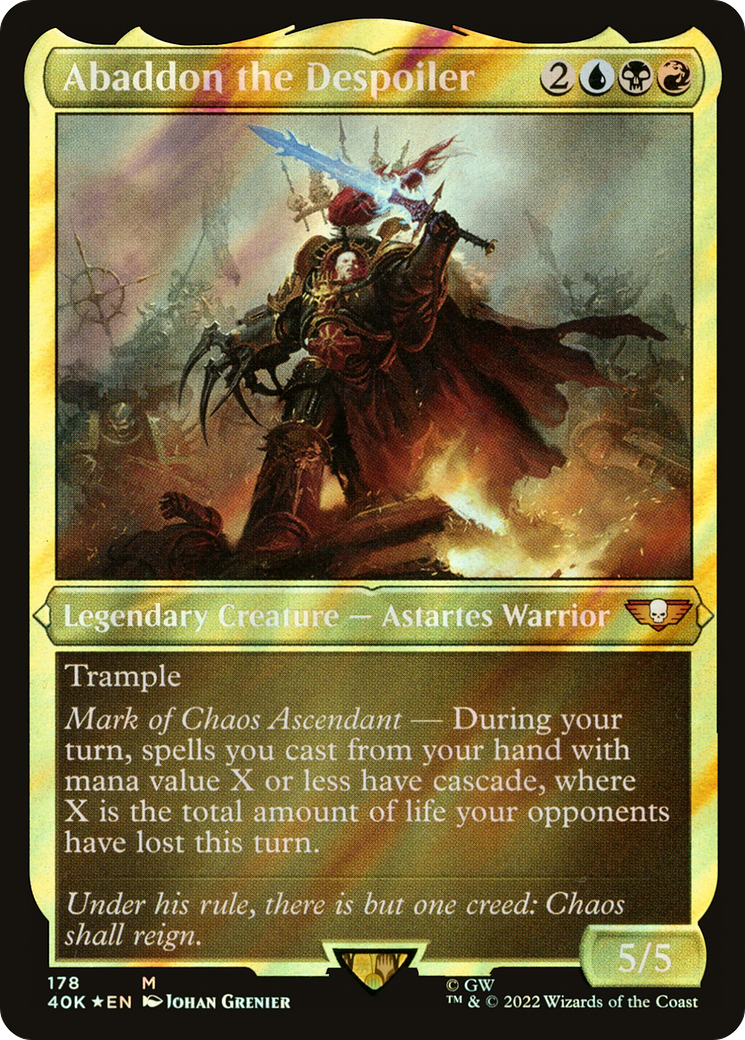 {R} Abaddon the Despoiler (Display Commander) [Universes Beyond: Warhammer 40,000][DC 40K 178]