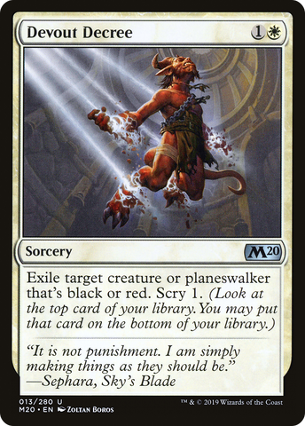 {C} Devout Decree [Core Set 2020][M20 013]