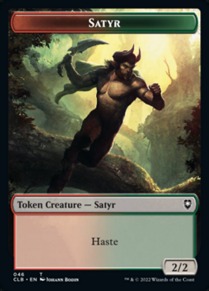 {T} Satyr // Beast Double-sided Token [Commander Legends: Battle for Baldur's Gate Tokens][TCLB 046]