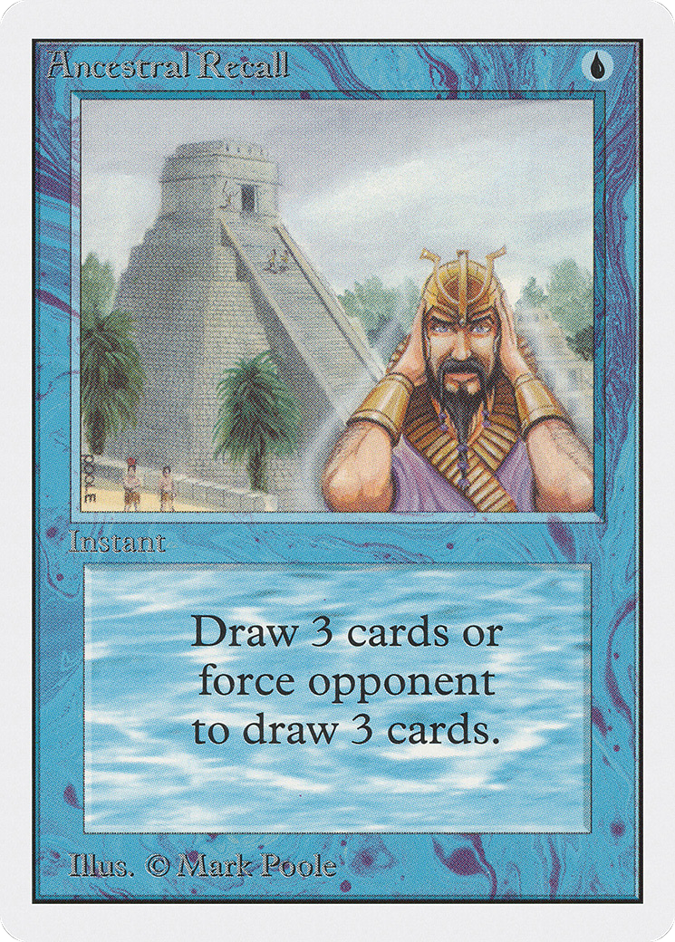 {R} Ancestral Recall [Unlimited Edition][2ED 048] - Misty Mountain Games