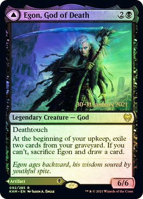 {R} Egon, God of Death // Throne of Death [Kaldheim Prerelease Promos][PR KHM 092]