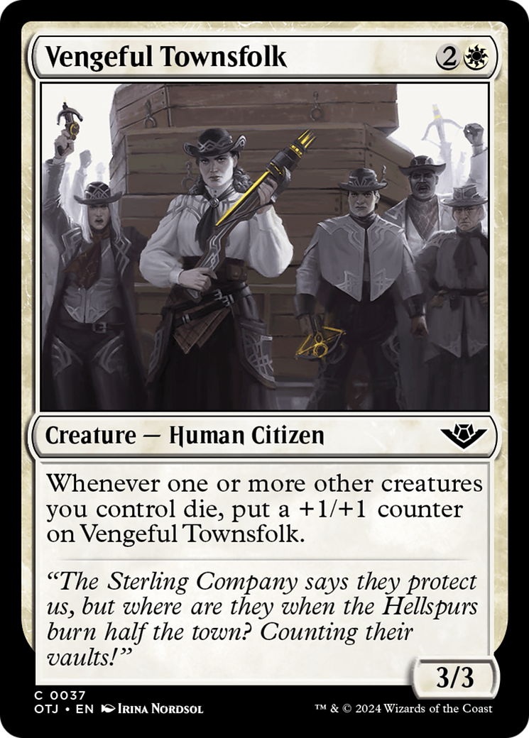 {@C} Vengeful Townsfolk [Outlaws of Thunder Junction][OTJ 037]