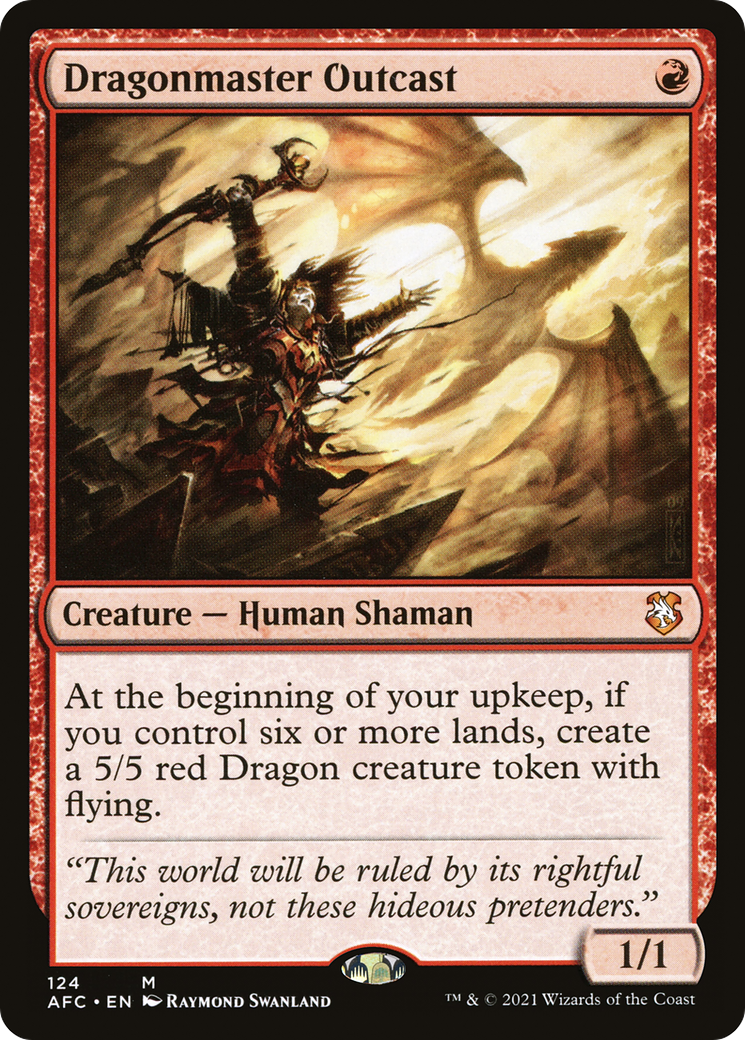 {R} Dragonmaster Outcast [Dungeons & Dragons: Adventures in the Forgotten Realms Commander][AFC 124]