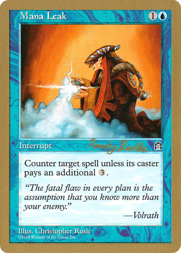 {C} Mana Leak (Randy Buehler) [World Championship Decks 1998][GB WC98 RB36]