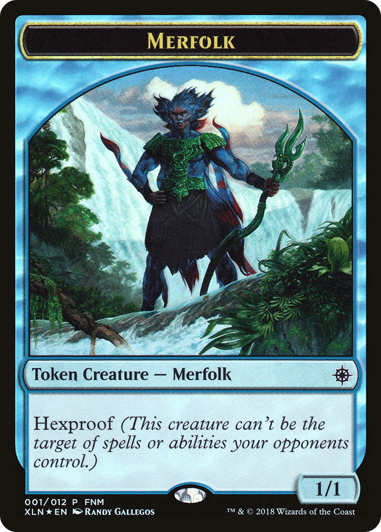 {T} Merfolk // Treasure Double-sided Token [Friday Night Magic 2018][TF18 001]