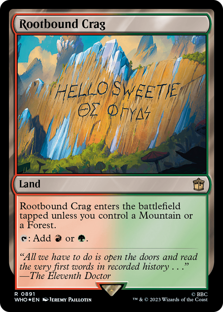 {R} Rootbound Crag (Surge Foil) [Doctor Who][WHO 891]