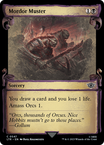 {C} Mordor Muster [The Lord of the Rings: Tales of Middle-Earth Showcase Scrolls][LTR 547]