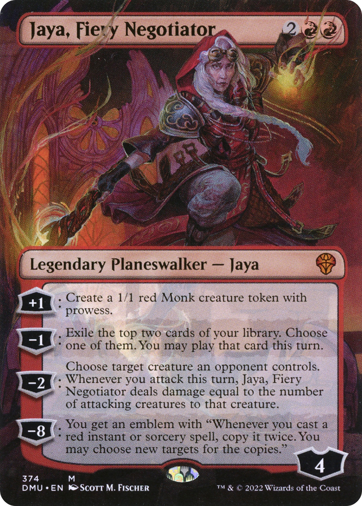 {R} Jaya, Fiery Negotiator (Borderless) [Dominaria United][DMU 374]