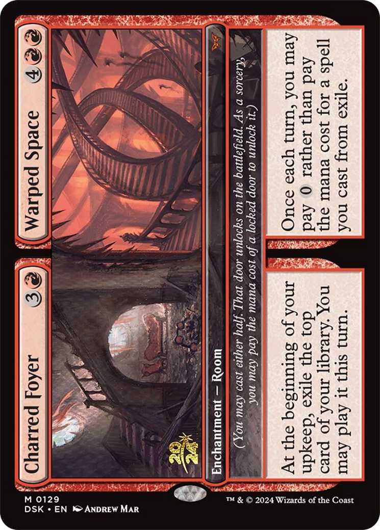 {@R} Charred Foyer // Warped Space [Duskmourn: House of Horror Prerelease Promos][PR DSK 129]