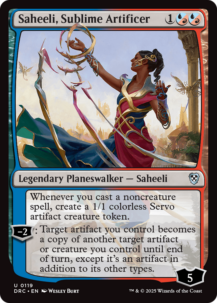 {C} Saheeli, Sublime Artificer [Aetherdrift Commander][DRC 119]
