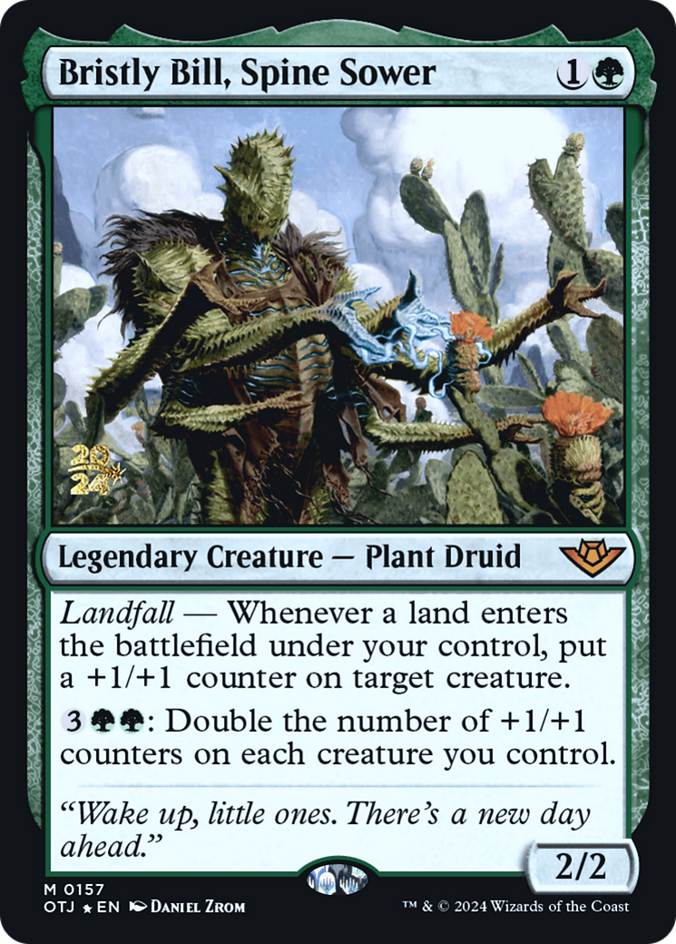 {@R} Bristly Bill, Spine Sower [Outlaws of Thunder Junction Prerelease Promos][PR OTJ 157]