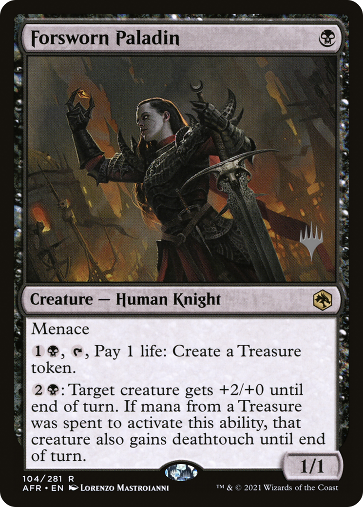 {R} Forsworn Paladin (Promo Pack) [Dungeons & Dragons: Adventures in the Forgotten Realms Promos][PP AFR 104]