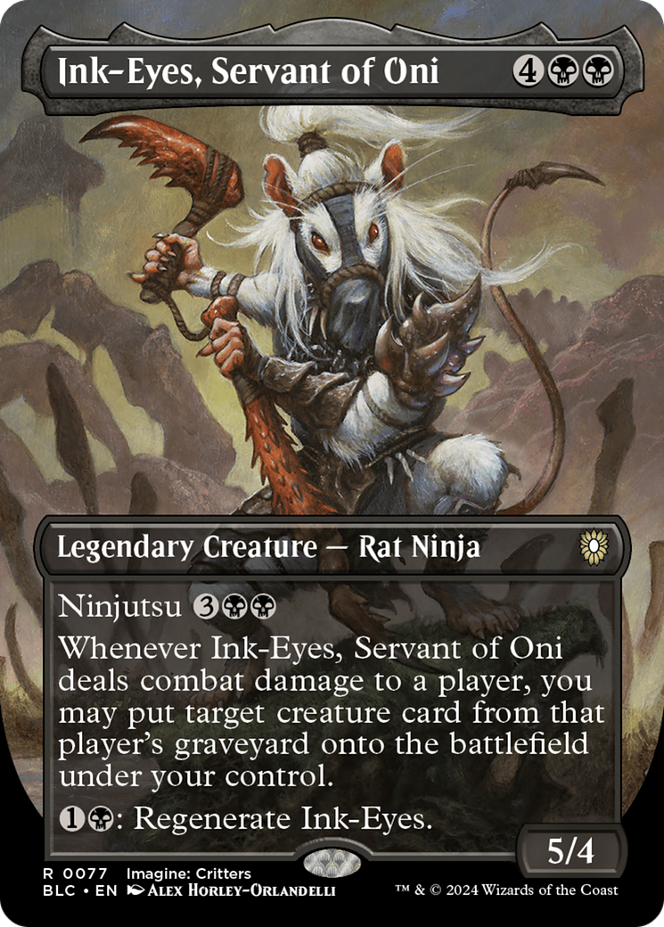 {R} Ink-Eyes, Servant of Oni (Borderless) [Bloomburrow Commander][BLC 077]