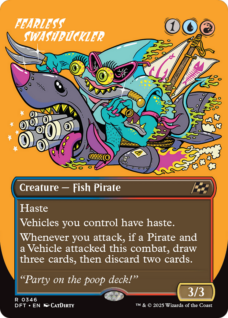 {@R} Fearless Swashbuckler (Borderless) [Aetherdrift][DFT 346]