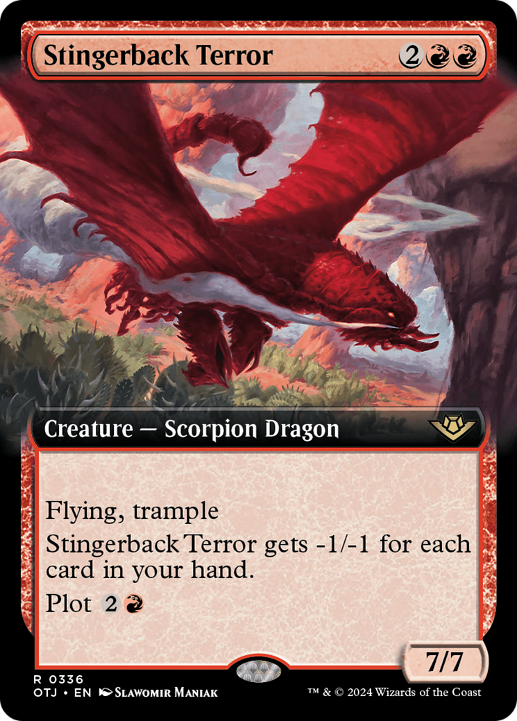 {@R} Stingerback Terror (Extended Art) [Outlaws of Thunder Junction][OTJ 336]