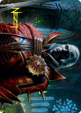 {A} Edgar, Charmed Groom 2 Art Card (Gold-Stamped Signature) [Innistrad: Crimson Vow Art Series][GS AVOW 075]