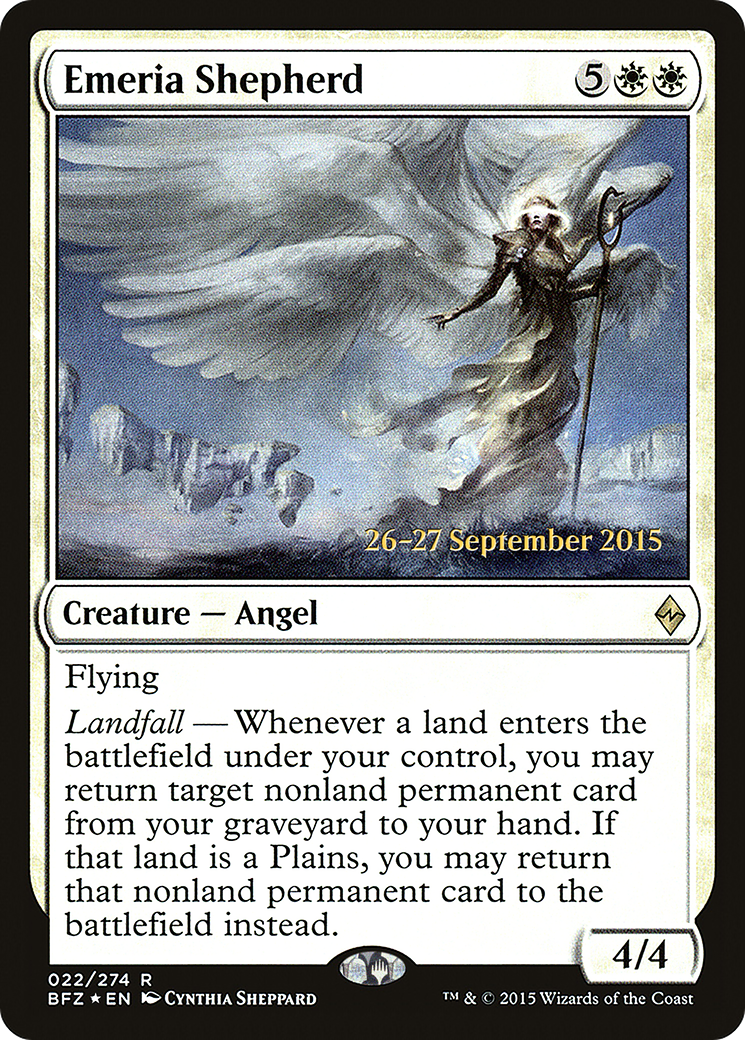 {R} Emeria Shepherd [Battle for Zendikar Prerelease Promos][PR BFZ 022]