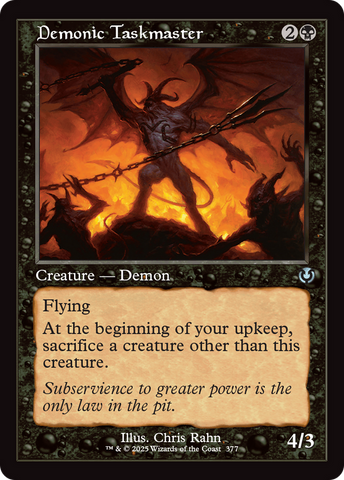 {C} Demonic Taskmaster (Retro Frame) [Innistrad Remastered][INR 377]