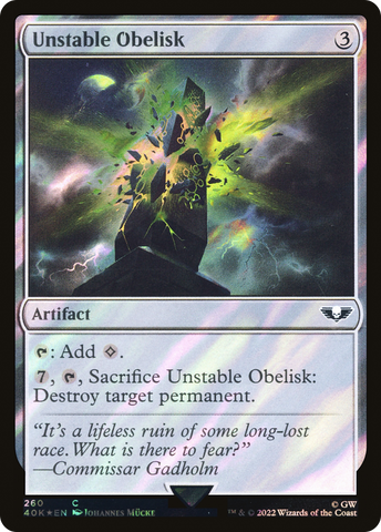 {C} Unstable Obelisk (Surge Foil) [Universes Beyond: Warhammer 40,000][SF 40K 260]