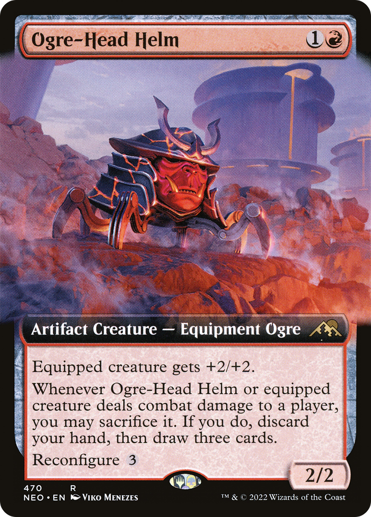 {R} Ogre-Head Helm (Extended Art) [Kamigawa: Neon Dynasty][NEO 470]
