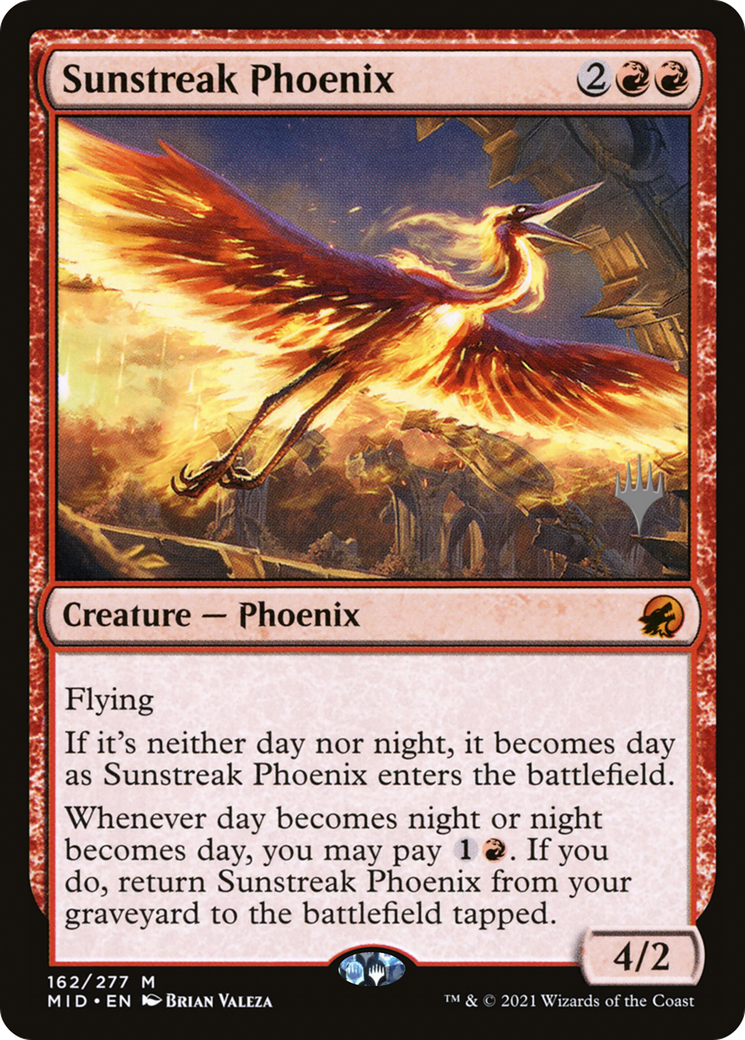 {R} Sunstreak Phoenix (Promo Pack) [Innistrad: Midnight Hunt Promo Pack][PP MID 162]