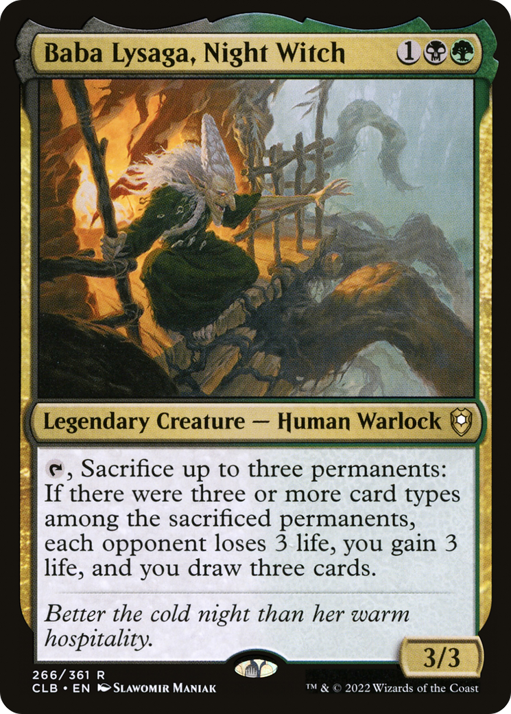 {R} Baba Lysaga, Night Witch [Commander Legends: Battle for Baldur's Gate][CLB 266]