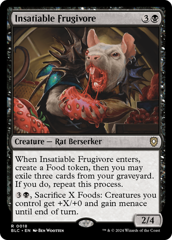 {R} Insatiable Frugivore [Bloomburrow Commander][BLC 018]