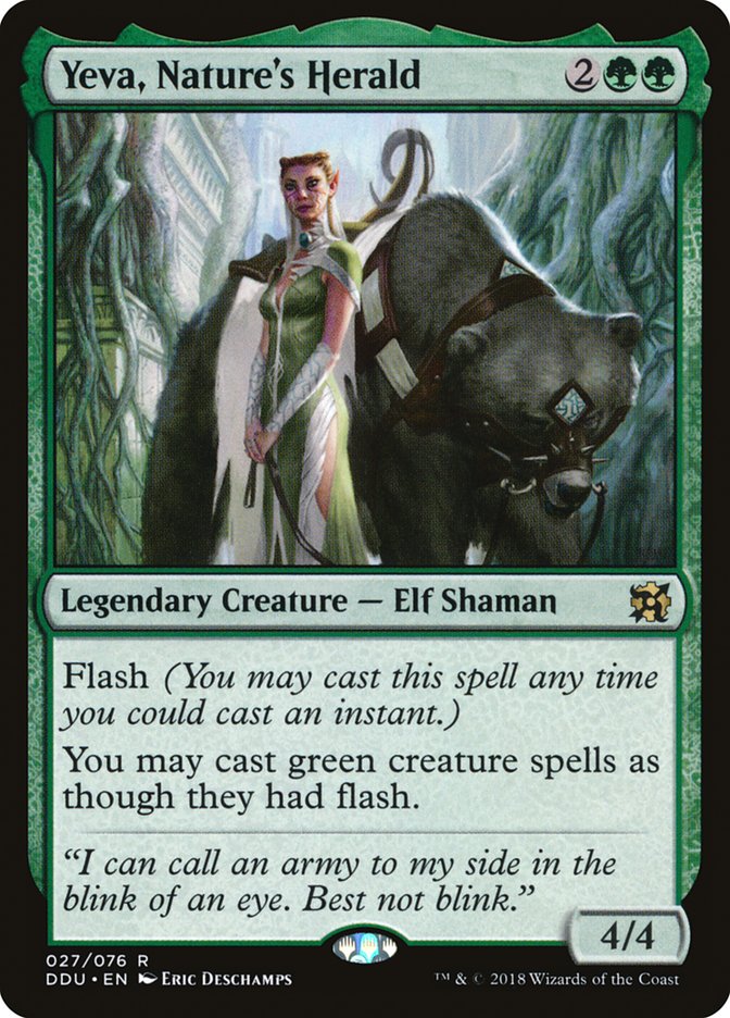 {R} Yeva, Nature's Herald [Duel Decks: Elves vs. Inventors][DDU 027]
