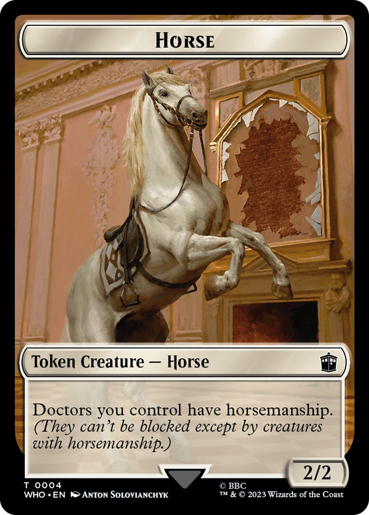 {T} Horse // Clue (0022) Double-Sided Token [Doctor Who Tokens][TWHO 4//22]