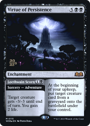 {@R} Virtue of Persistence // Locthwain Scorn [Wilds of Eldraine Prerelease Promos][PR WOE 115]