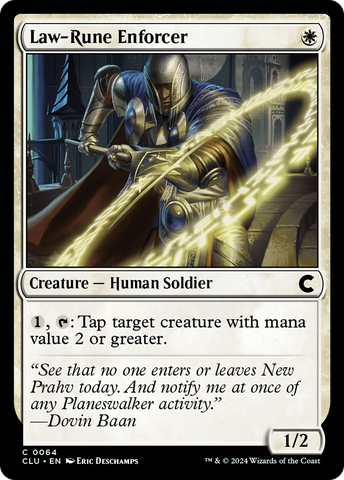 {C} Law-Rune Enforcer [Ravnica: Clue Edition][CLU 064]