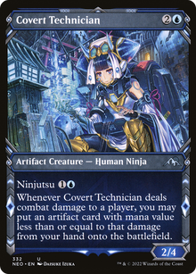 {C} Covert Technician (Showcase Ninja) [Kamigawa: Neon Dynasty][NEO 332]
