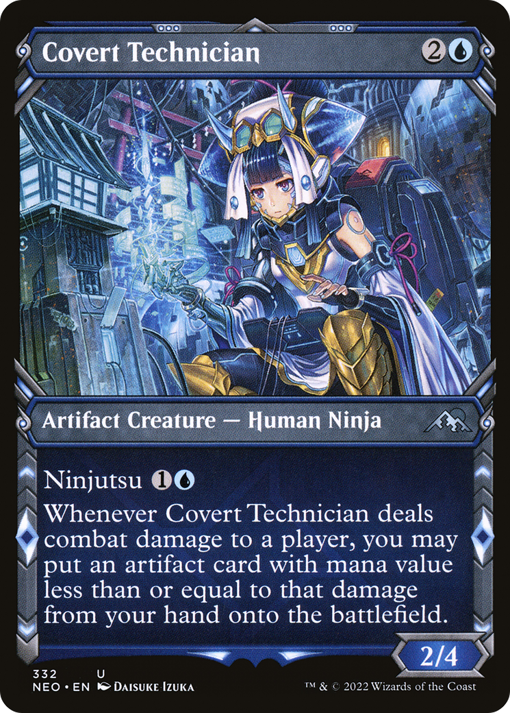 {C} Covert Technician (Showcase Ninja) [Kamigawa: Neon Dynasty][NEO 332]