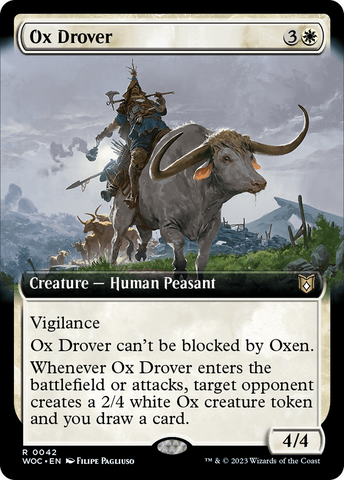 {R} Ox Drover (Extended Art) [Wilds of Eldraine Commander][WOC 042]