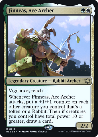 {@R} Finneas, Ace Archer [Bloomburrow Prerelease Promos][PR BLB 212]