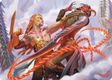 {A} Tyvar's Stand Art Card [Phyrexia: All Will Be One Art Series][AONE 043]