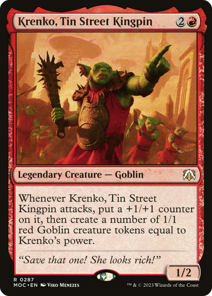 {R} Krenko, Tin Street Kingpin [March of the Machine Commander][MOC 287]