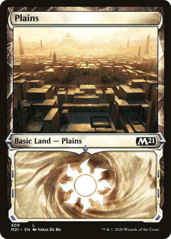 {B}[M21 309] Plains (309) (Showcase) [Core Set 2021]