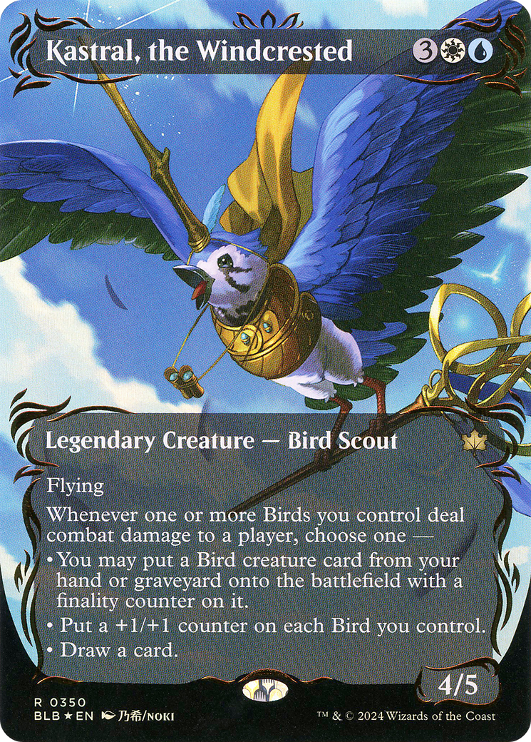 {@R} Kastral, the Windcrested (Borderless) [Bloomburrow][BLB 350]