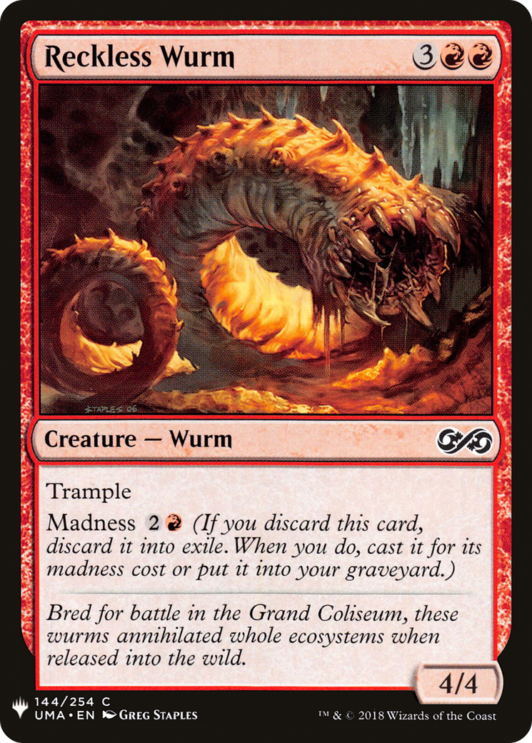 {C} Reckless Wurm [Mystery Booster][LS UMA 144]