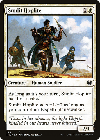 {C} Sunlit Hoplite [Theros Beyond Death][THB 273]