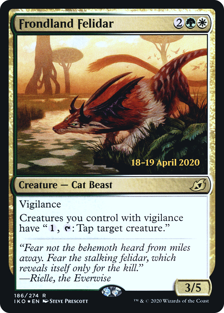 {R} Frondland Felidar [Ikoria: Lair of Behemoths Prerelease Promos][PR IKO 186]