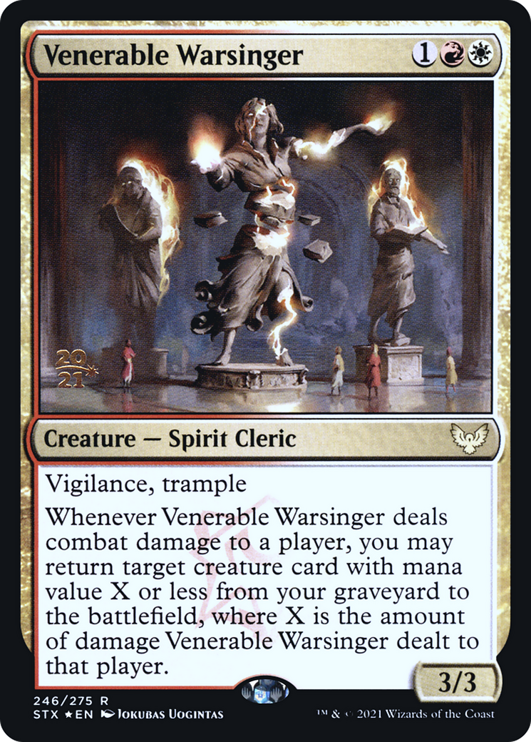 {R} Venerable Warsinger [Strixhaven: School of Mages Prerelease Promos][PR STX 246]
