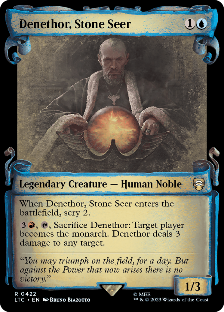 {R} Denethor, Stone Seer [The Lord of the Rings: Tales of Middle-Earth Commander Showcase Scrolls][LTC 422]