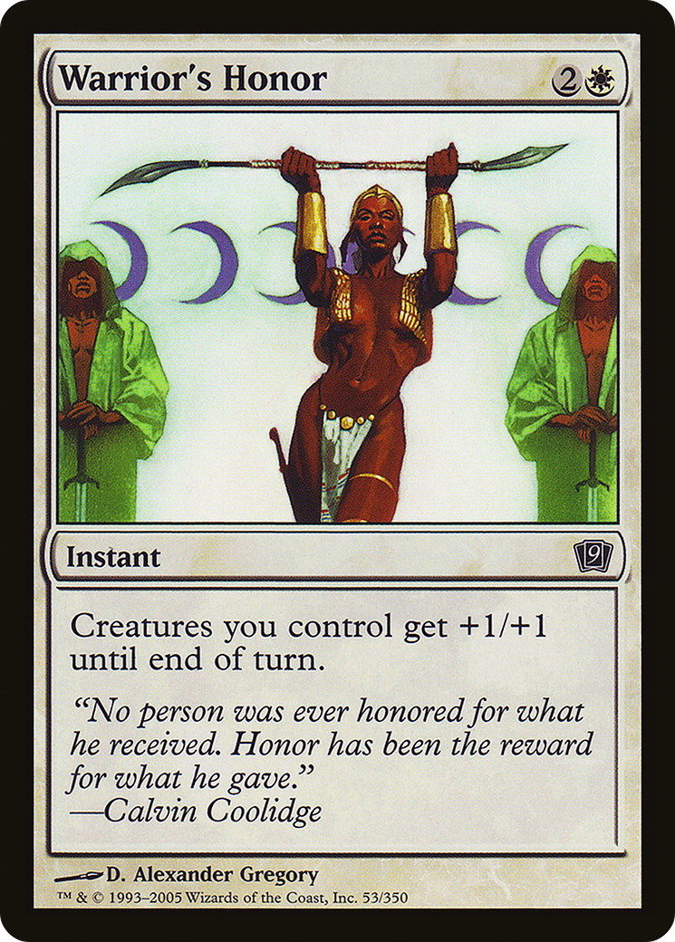 {C} Warrior's Honor [Ninth Edition][9ED 053]