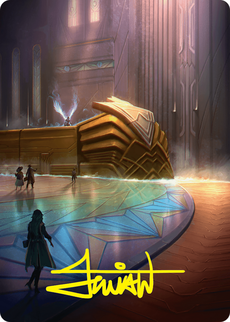 {A} Plains Art Card (21/54) (Gold-Stamped Signature) [Foundations Art Series][GS AFDN 021]