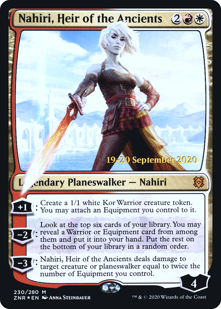 {R} Nahiri, Heir of the Ancients [Zendikar Rising Prerelease Promos][PR ZNR 230]