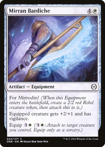 {C} Mirran Bardiche [Phyrexia: All Will Be One][ONE 022]